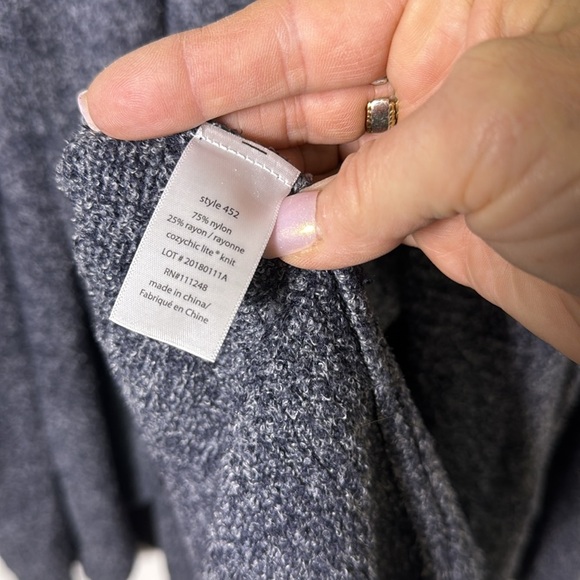 Barefoot Dreams NWT CozyChic Ultra Lite Circle Cardigan in Navy Size 2X - Picture 4 of 14